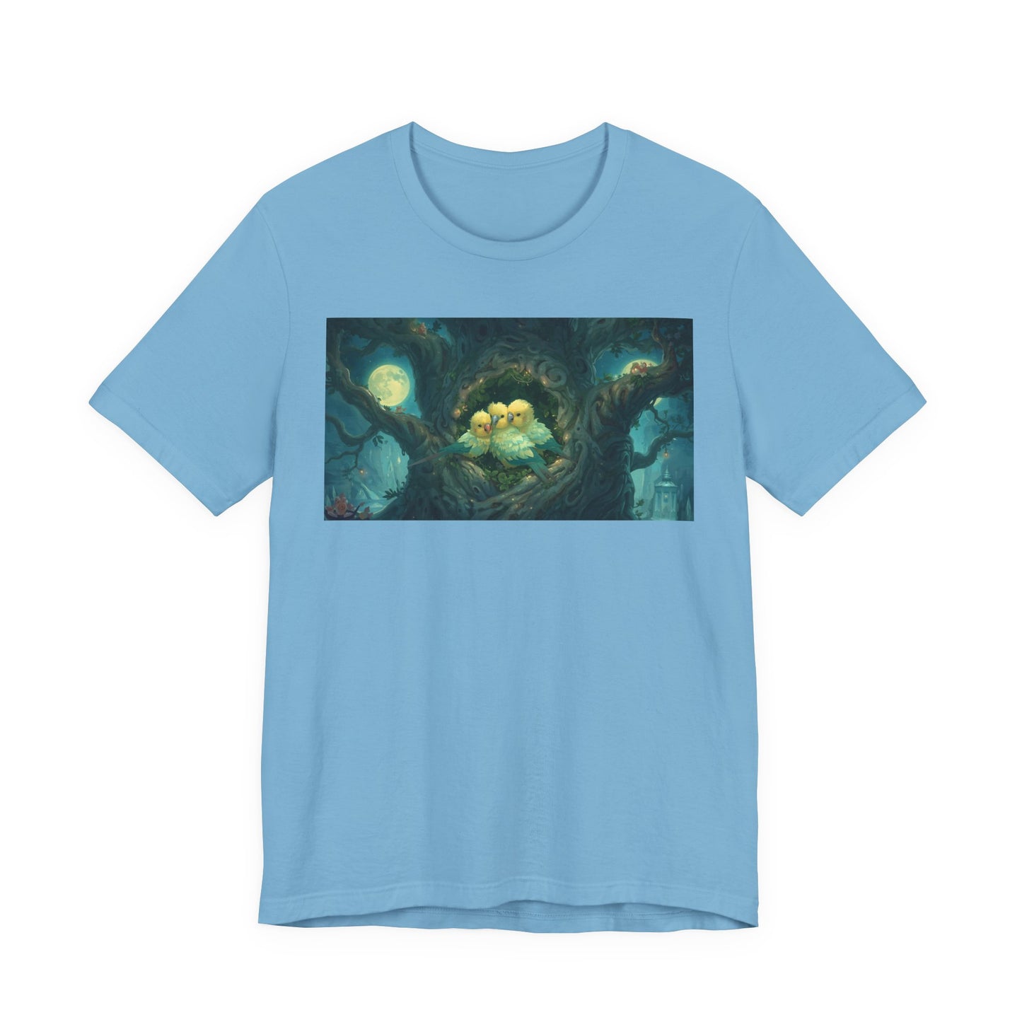 Whimsical Nesting Birds Tee, Nature Lovers T-Shirt, Cute Animal Shirt, Perfect Gift for Bird Enthusiasts, Cozy Casual Wear