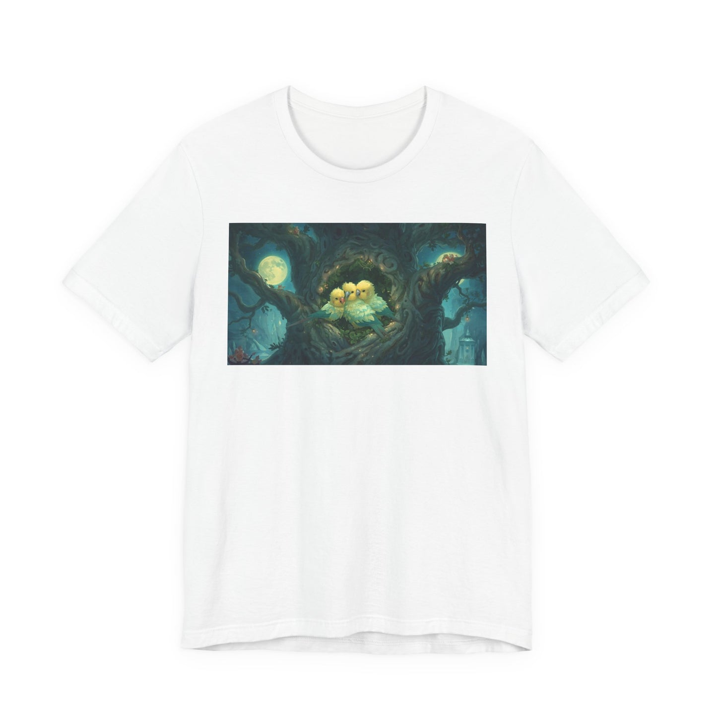 Whimsical Nesting Birds Tee, Nature Lovers T-Shirt, Cute Animal Shirt, Perfect Gift for Bird Enthusiasts, Cozy Casual Wear