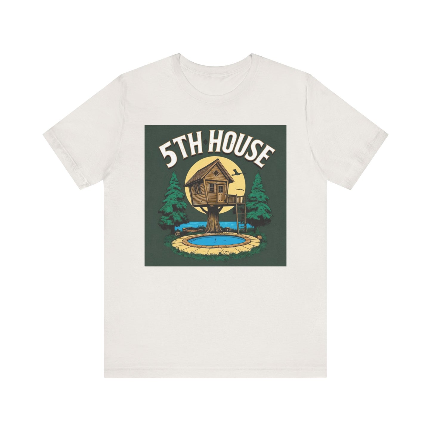 5th House Treehouse Unisex T-Shirt, Nature Tee, Adventure Shirt, Gift for Campers, Outdoor Enthusiasts, Cozy Weekend Wear