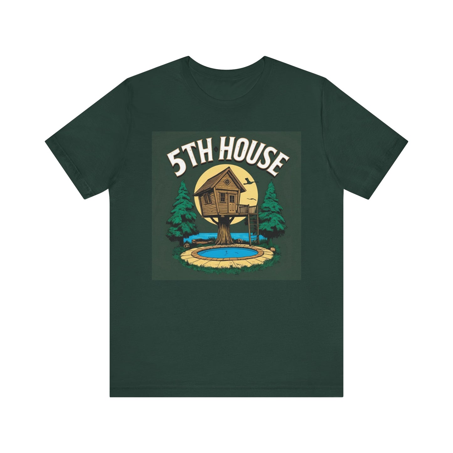 5th House Treehouse Unisex T-Shirt, Nature Tee, Adventure Shirt, Gift for Campers, Outdoor Enthusiasts, Cozy Weekend Wear