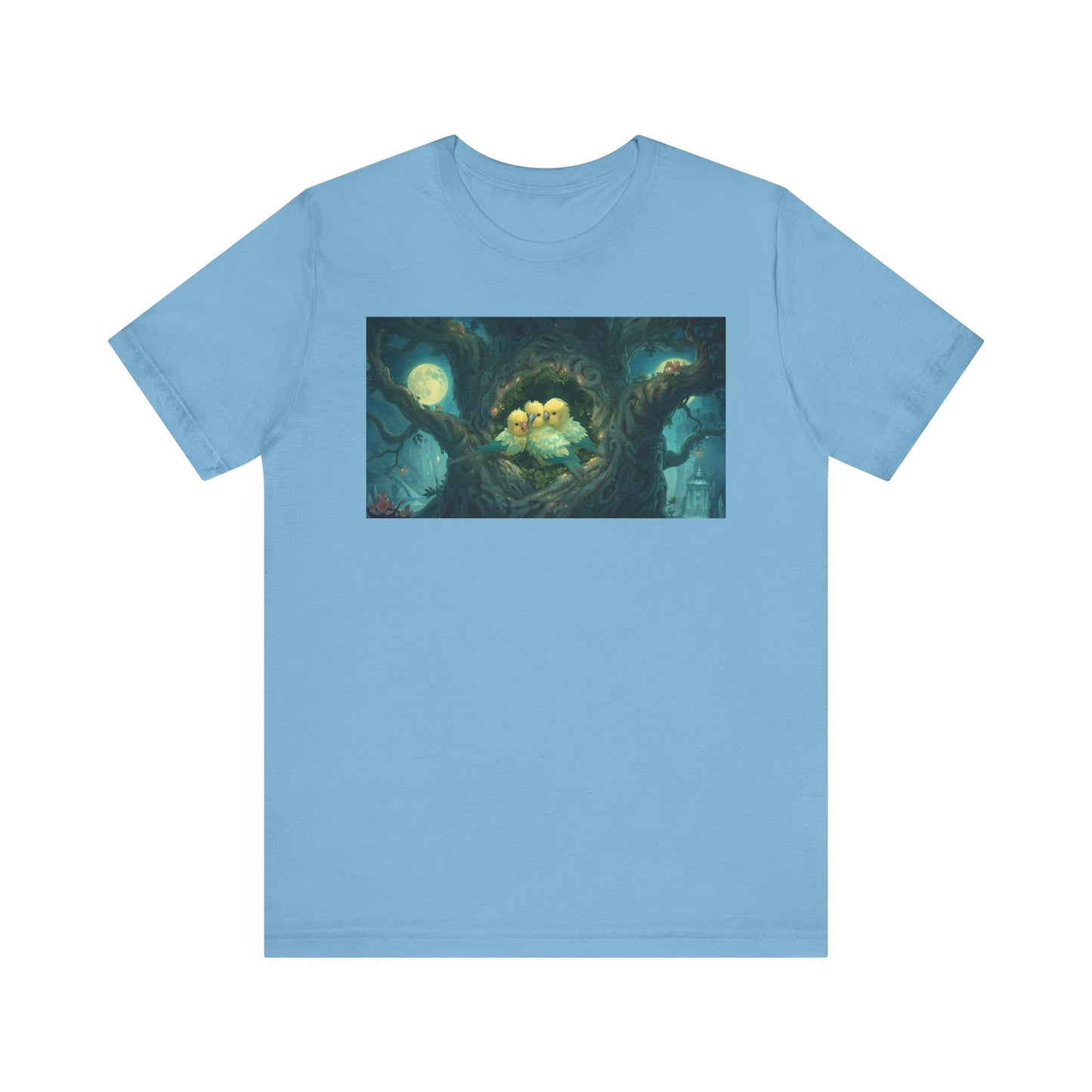 Whimsical Nesting Birds Tee, Nature Lovers T-Shirt, Cute Animal Shirt, Perfect Gift for Bird Enthusiasts, Cozy Casual Wear