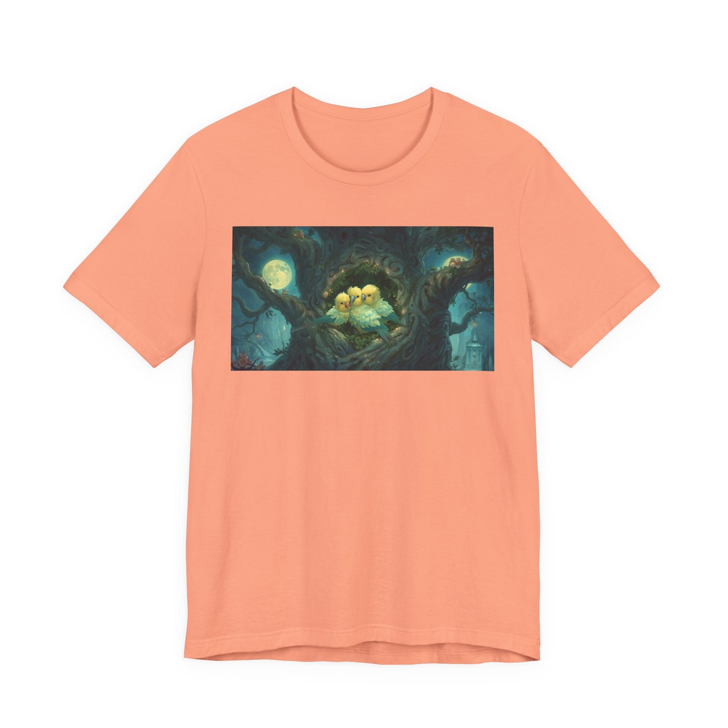 Whimsical Nesting Birds Tee, Nature Lovers T-Shirt, Cute Animal Shirt, Perfect Gift for Bird Enthusiasts, Cozy Casual Wear