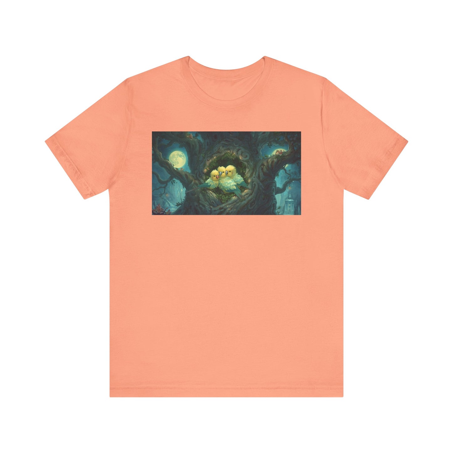 Whimsical Nesting Birds Tee, Nature Lovers T-Shirt, Cute Animal Shirt, Perfect Gift for Bird Enthusiasts, Cozy Casual Wear