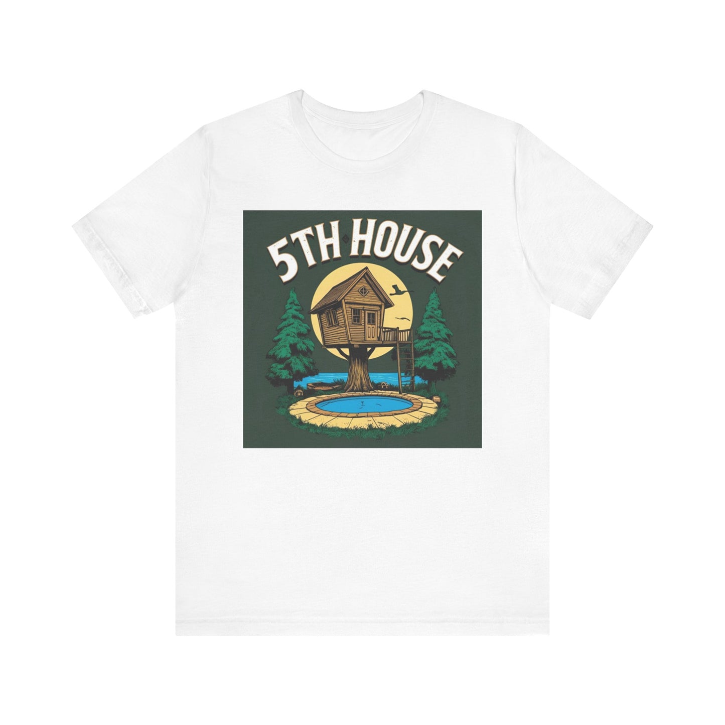 5th House Treehouse Unisex T-Shirt, Nature Tee, Adventure Shirt, Gift for Campers, Outdoor Enthusiasts, Cozy Weekend Wear