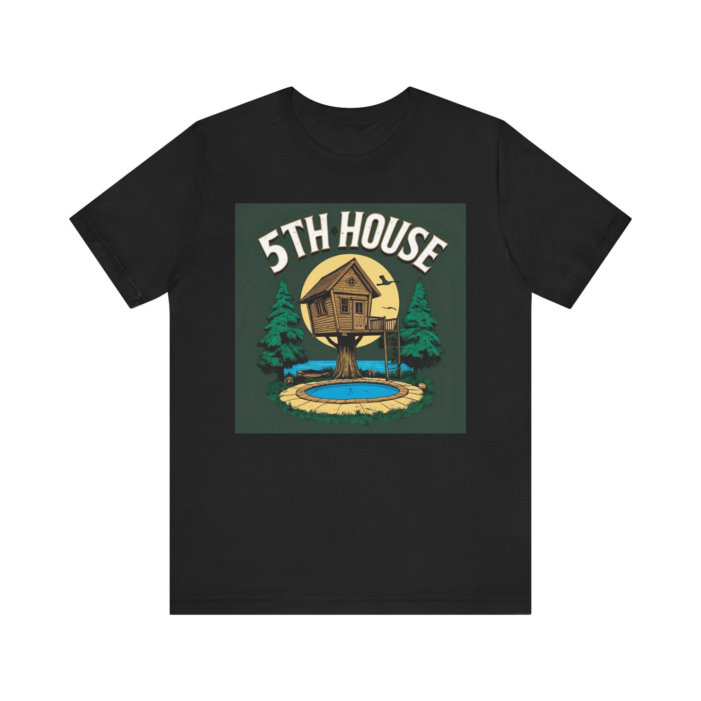 5th House Treehouse Unisex T-Shirt, Nature Tee, Adventure Shirt, Gift for Campers, Outdoor Enthusiasts, Cozy Weekend Wear